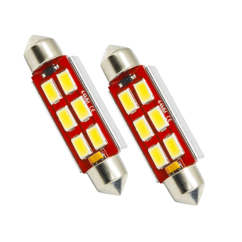 Oracle Lighting 5207-001 44mm 6 LED 3-Chip Festoon Bulbs, Cool White, Pair
