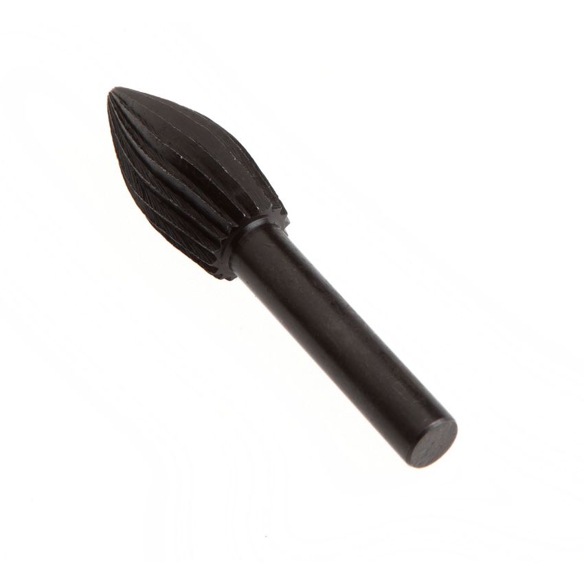 Forney 60075 Mounted File, Football Shaped with 1/4-Inch Shank, 1-Inch-by-1/2-Inch