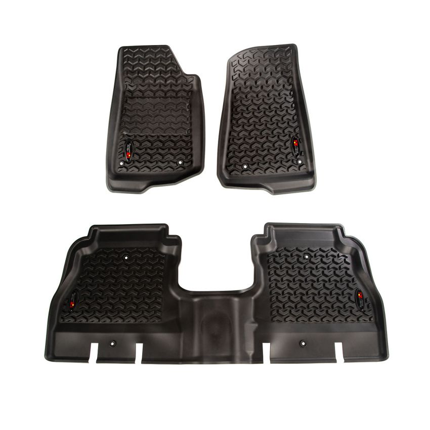 Rugged Ridge Floor Liner Front/Rear Black 2018-2020 Jeep Wrangler JL 4 Dr