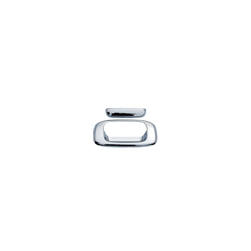 AVS 15-18 Chevy Silverado 1500 (w/Rear Camera) Tailgate Handle Cover 2pc - Chrome