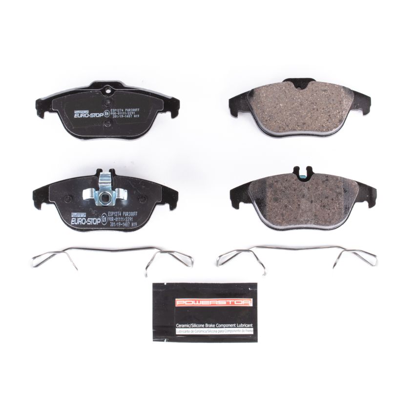 PowerStop ESP1274 EuroStop ECE-R90 Certified Brake Pad Set