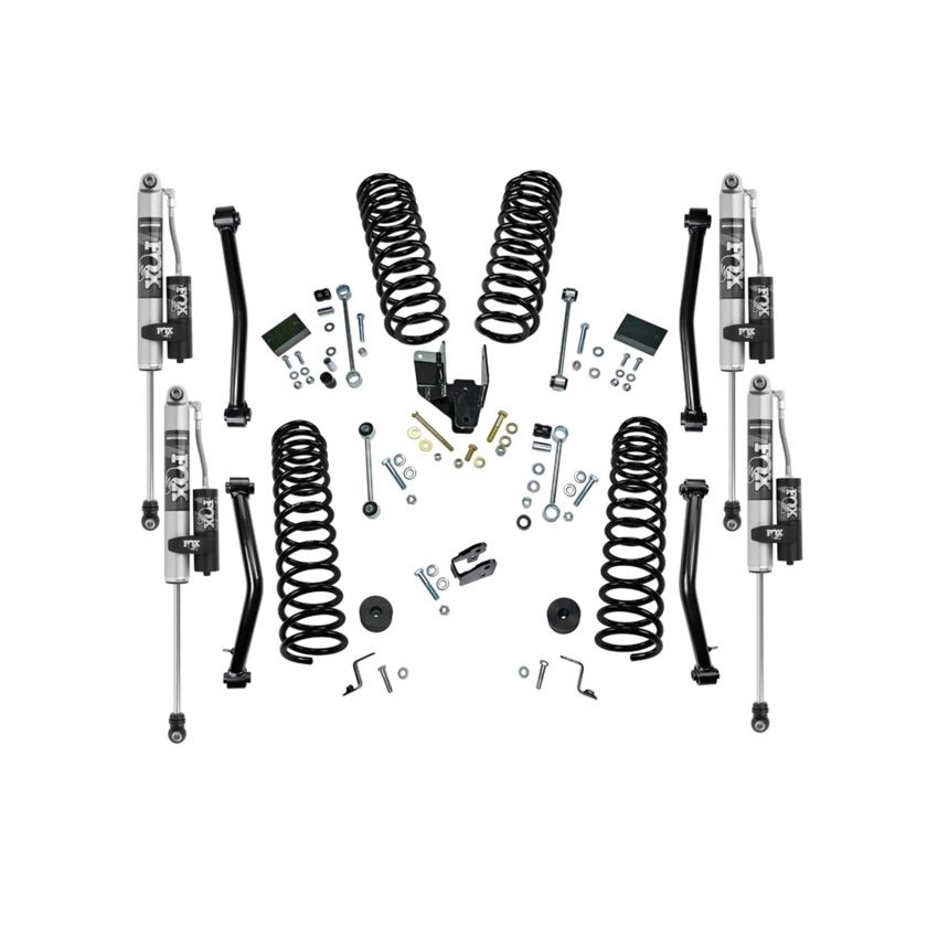 Superlift K186FX 18-22 Jeep Wrangler JL (NO Mojave) 4WD 4in. Dual Rate Coil Lift Kit w/Fox 2.0 Res Shocks