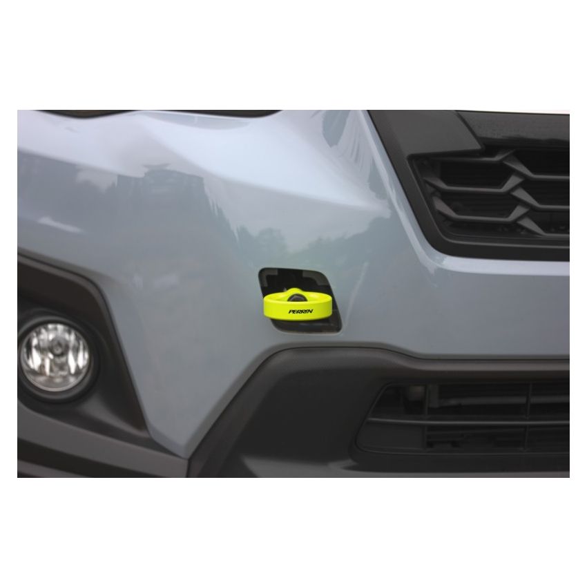 Perrin Tow Hook Kit - Front 13-18 Subaru Forester - Neon Yellow