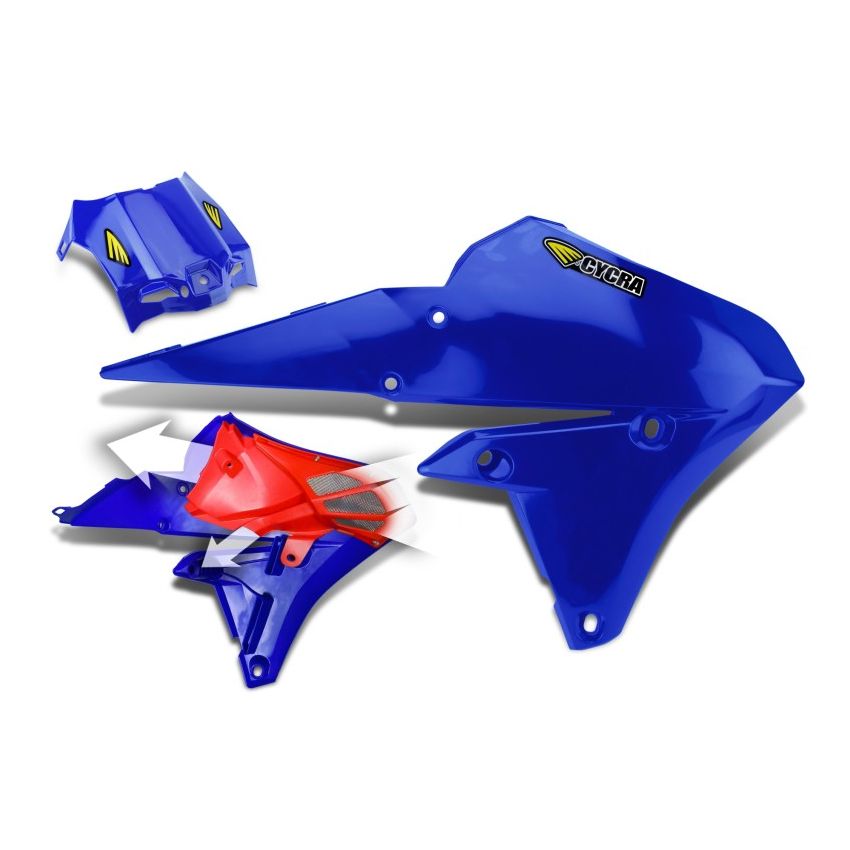 Cycra 1CYC-1782-62 15-19 Yamaha WR250F Powerflow Radiator Shrouds - OEM Blue