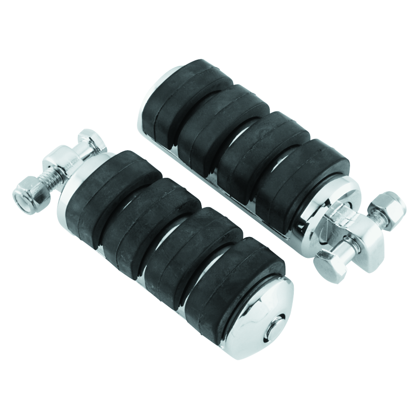 Kuryakyn 8002 ISO Peg Large With Male Adapter Chrome (Pair)