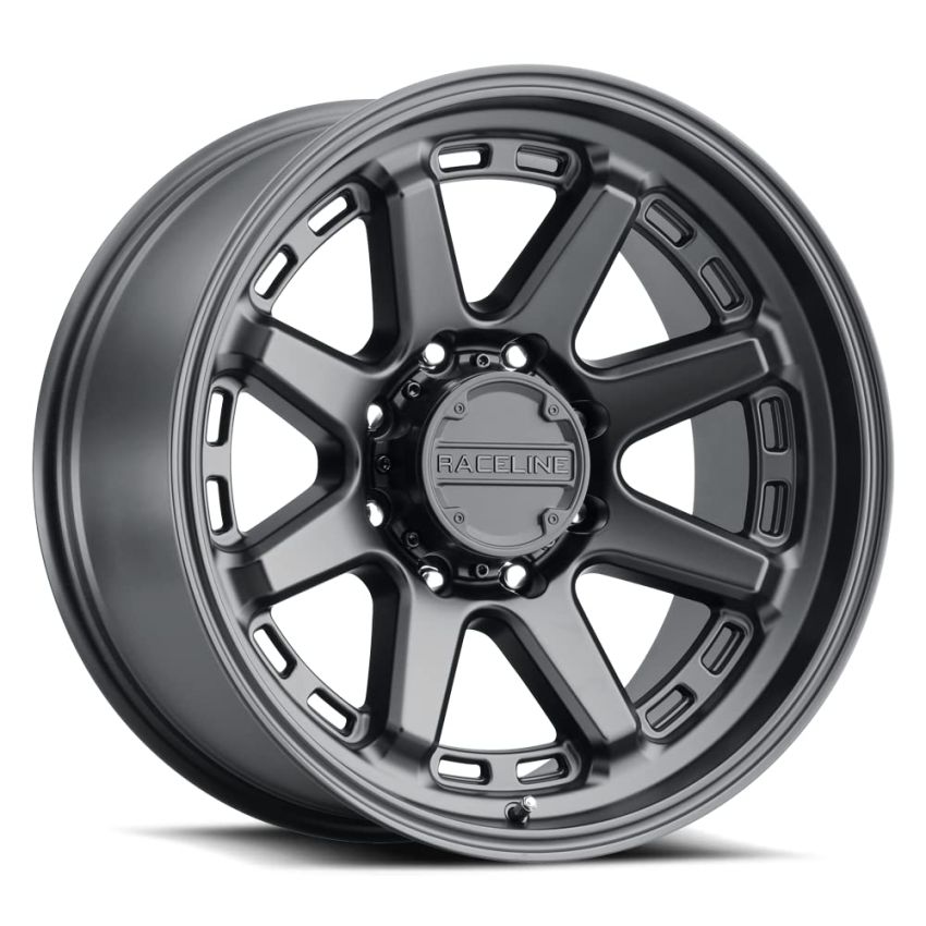 Raceline 947B Scout 18x9in / 8x165.1 BP / 18mm Offset / 125.2mm Bore - Satin Black Wheel