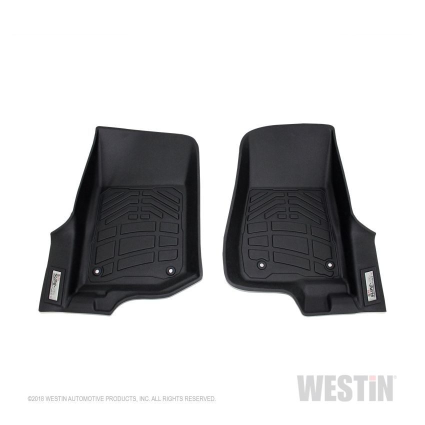 Westin 2018-2019 Jeep Wrangler JL Wade Sure Fit Floor Liners Front - Black