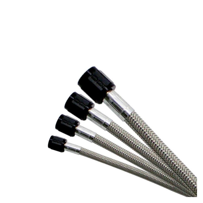 Nitrous Express 4AN 6ft Stainless Steel Braided Hose - Black