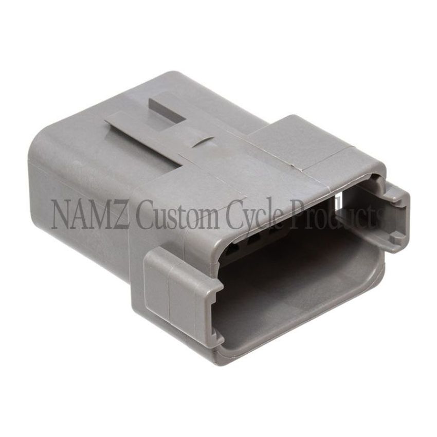 NAMZ DR-12G Deutsch DT Series 12-Wire Receptacle & Wedgelock - Gray (HD 72129-94GY)