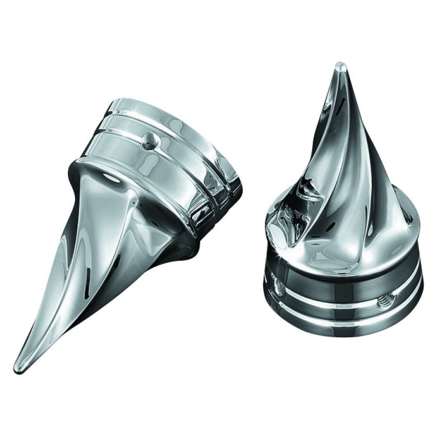 Kuryakyn 1219 Twisted Axle Caps Chrome
