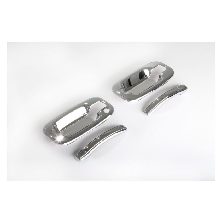 AVS 99-06 Chevy Tahoe (w/o Passenger Keyhole) Door Handle Covers (4 Door) 8pc Set - Chrome