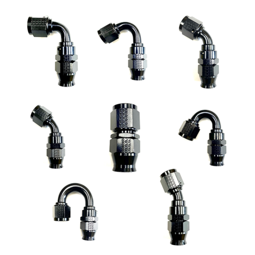 FRAGOLA FRG680104-BL Hose Fitting #4 Straight PTFE Black