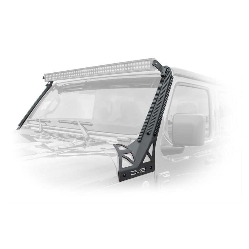 DV8 Offroad 2018+ JL/Gladiator Picatinny Rail A-Pillar Pod LED Light Mount