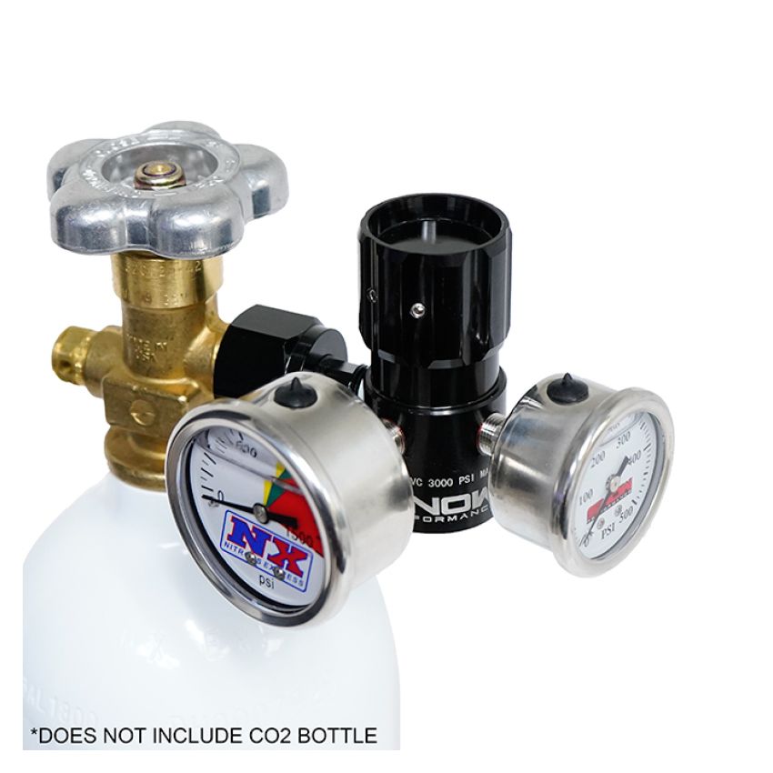Snow Performance SNO-354G Billet Adjustable (0-475PSI) CO2 Regulator w/Gauges