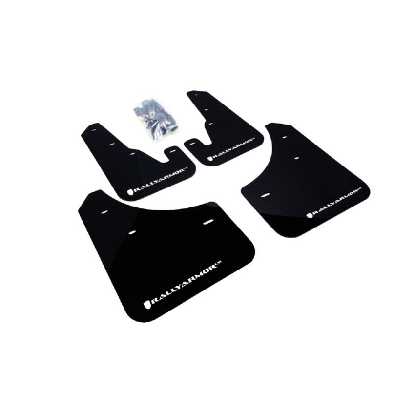 Rally Armor 2004-2009 Mazda3/Speed 3 UR Black Mud Flap w/ White Logo