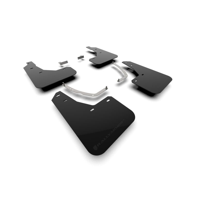 Rally Armor MF137-UR-BLK-MBK Black Mud Flap/Metallic Black Logo