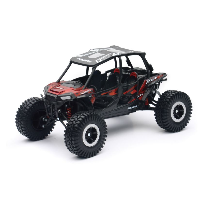 New Ray Toys 57976B Polaris RZR XP4 Rock Crawler (Titanium Metallic)/ Scale - 1:18