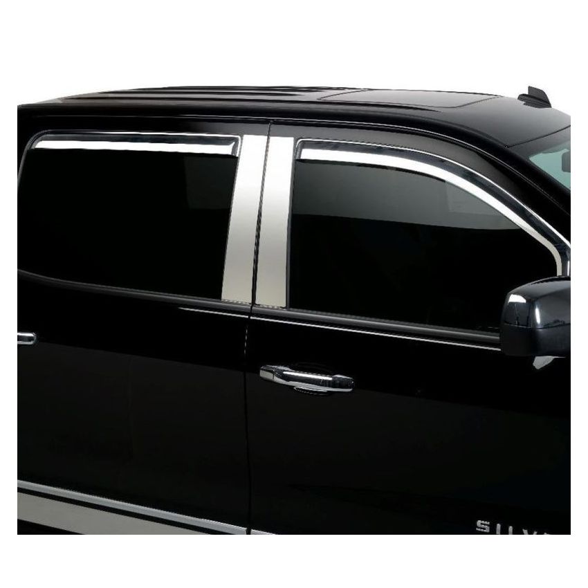 Putco 480010 02-06 GMC Sierra EXT cab/Crew Cab (Front Only) - Excl Reg Cab Element Chrome Window Visors