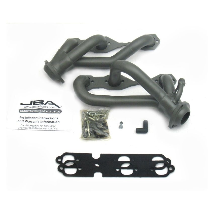 JBA 96-01 GM S Truck 4.3L V6 w/o A.I.R. Injection 1-1/2in Primary Ti Ctd Cat4Ward Header