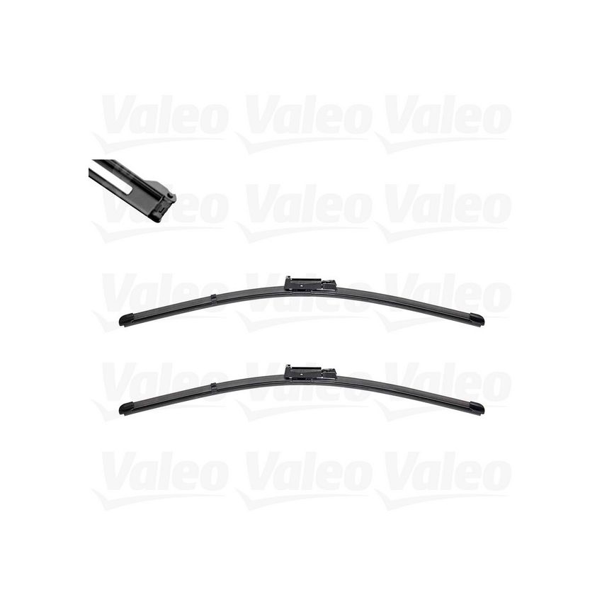 Valeo 574464 Flat 22in/22in Connector Top-Lock A6 (Pack of 2)