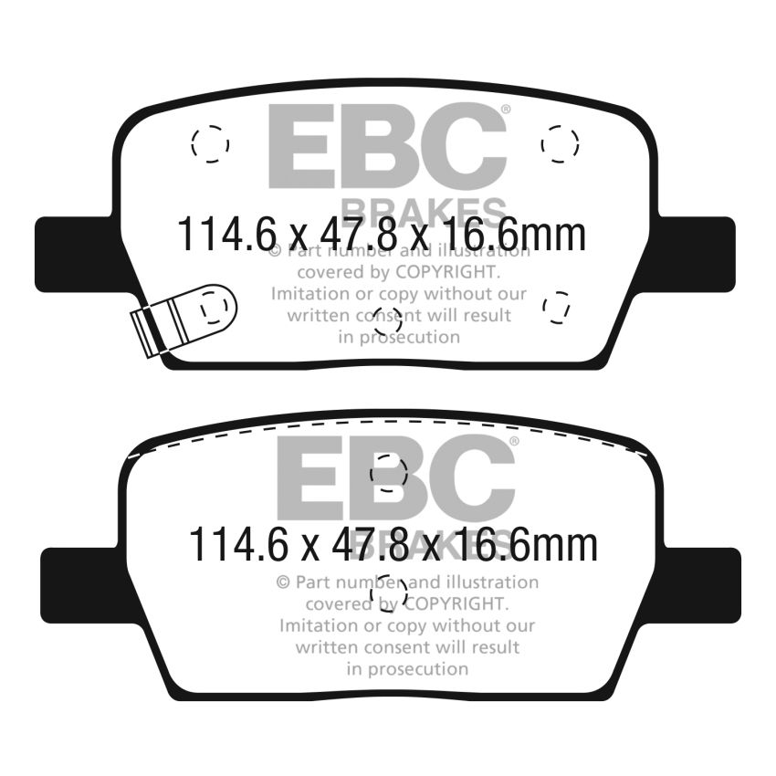 EBC 2018+ Chevrolet Traverse 2.0L Turbo Greenstuff Rear Brake Pads