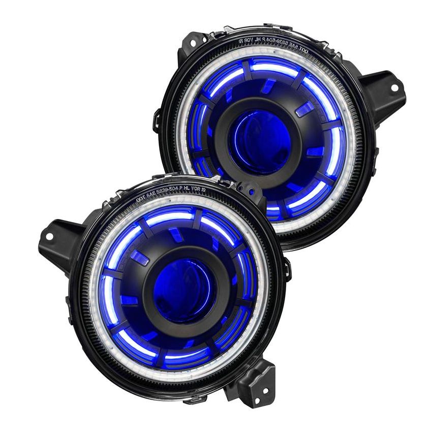 Oracle Lighting 5839-335 Oculus ColorSHIFT Bi-LED Projector Headlights -Jeep Wrangler JL / Gladiator JT