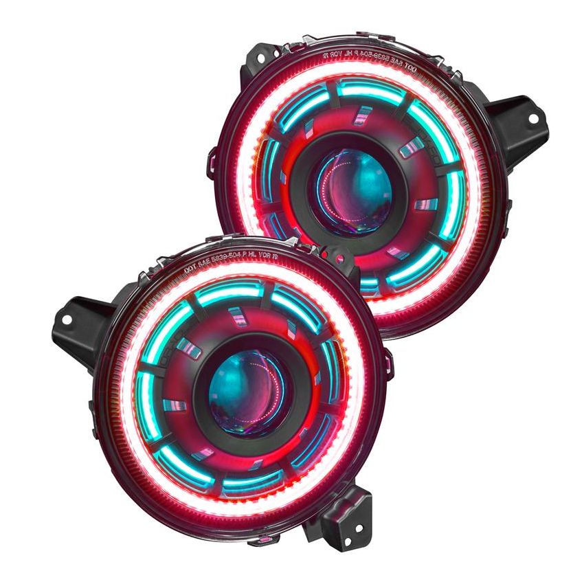 Oracle Lighting 5839-335 Oculus ColorSHIFT Bi-LED Projector Headlights -Jeep Wrangler JL / Gladiator JT