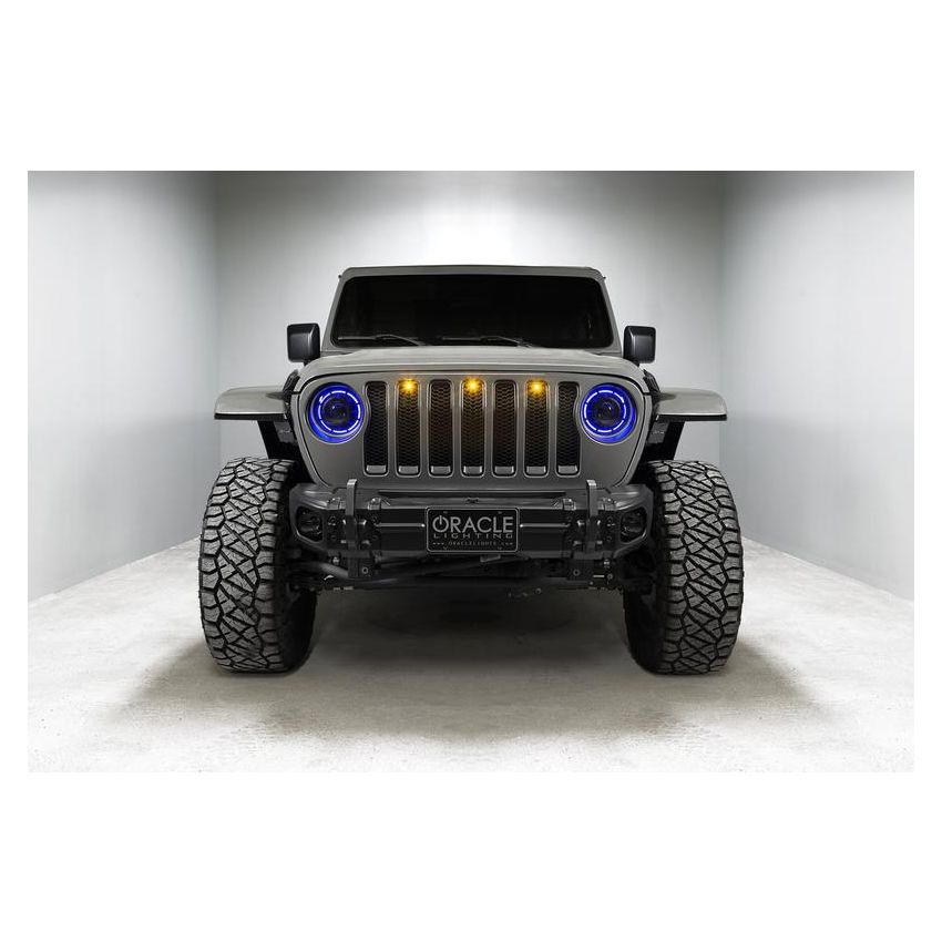 Oracle Lighting 5839-335 Oculus ColorSHIFT Bi-LED Projector Headlights -Jeep Wrangler JL / Gladiator JT