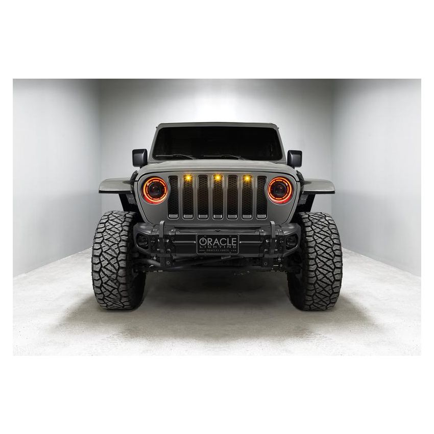 Oracle Lighting 5839-335 Oculus ColorSHIFT Bi-LED Projector Headlights -Jeep Wrangler JL / Gladiator JT