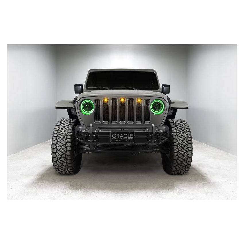 Oracle Lighting 5839-335 Oculus ColorSHIFT Bi-LED Projector Headlights -Jeep Wrangler JL / Gladiator JT