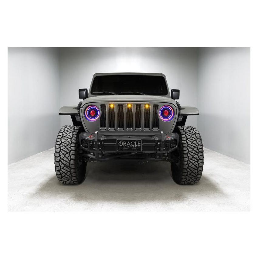 Oracle Lighting 5839-335 Oculus ColorSHIFT Bi-LED Projector Headlights -Jeep Wrangler JL / Gladiator JT