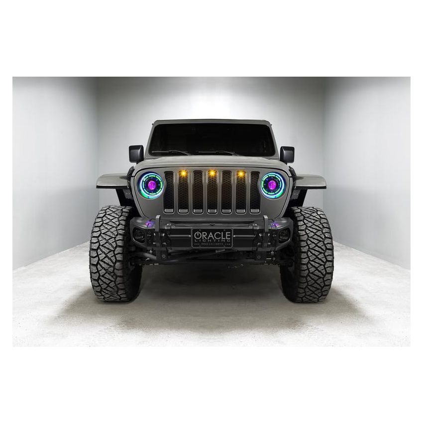 Oracle Lighting 5839-335 Oculus ColorSHIFT Bi-LED Projector Headlights -Jeep Wrangler JL / Gladiator JT
