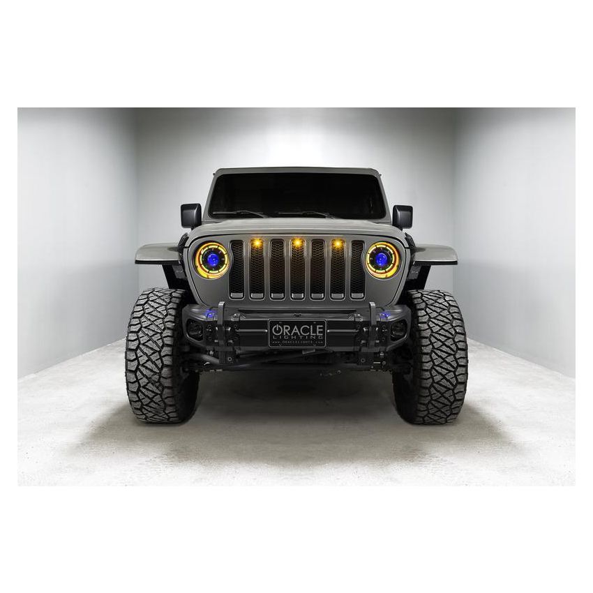 Oracle Lighting 5839-335 Oculus ColorSHIFT Bi-LED Projector Headlights -Jeep Wrangler JL / Gladiator JT