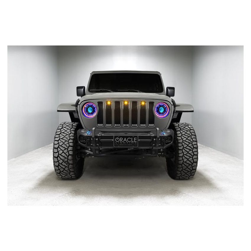 Oracle Lighting 5839-335 Oculus ColorSHIFT Bi-LED Projector Headlights -Jeep Wrangler JL / Gladiator JT