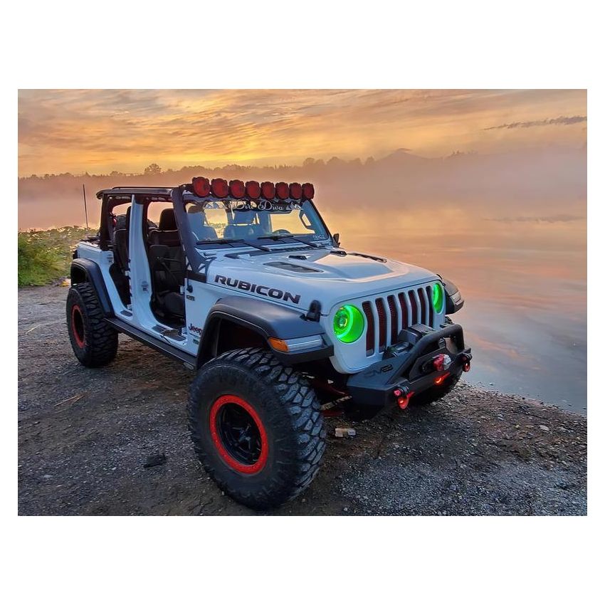 Oracle Lighting 5839-335 Oculus ColorSHIFT Bi-LED Projector Headlights -Jeep Wrangler JL / Gladiator JT
