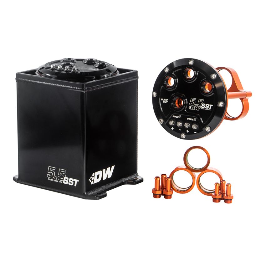 DeatschWerks 5.5L Modular Surge Tank (1-3 DW200/300/400 Fuel Pumps) (Pumps Not Included)