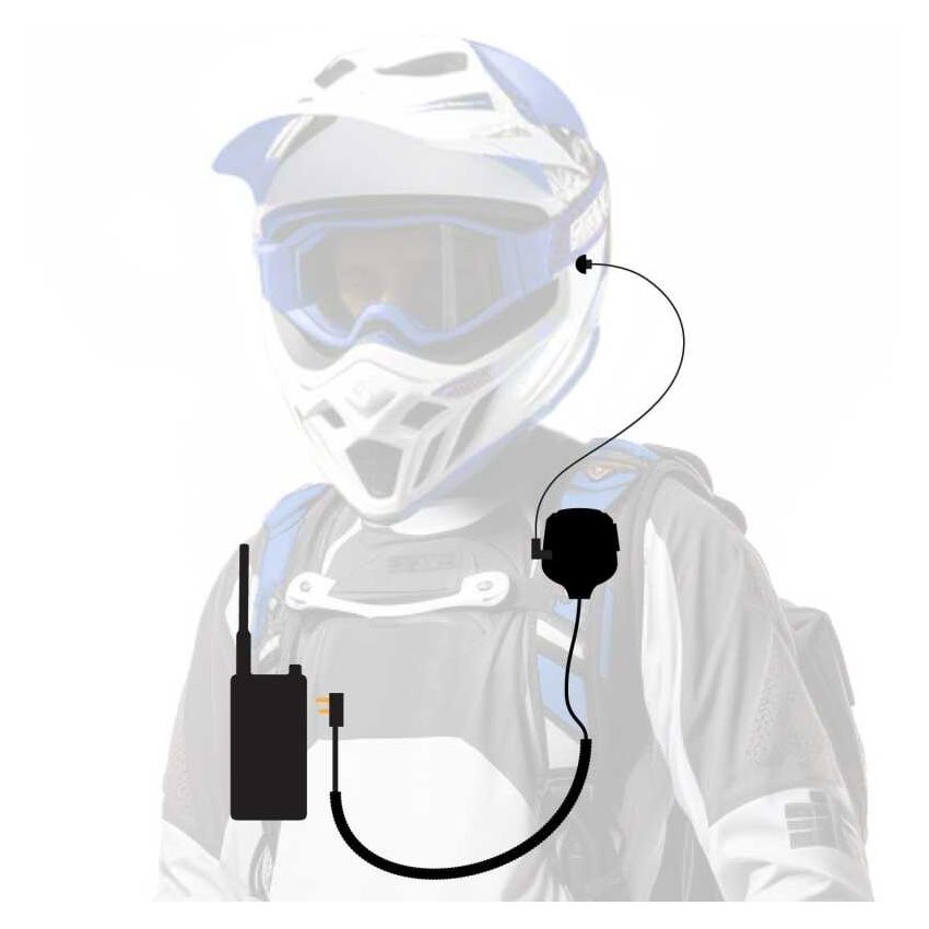 Rugged Radios PATROL-PACK-GMR2 PATROL Moto Kit - Ear Piece and Hand Mic With GMR2 PLUS - GMRS Radio