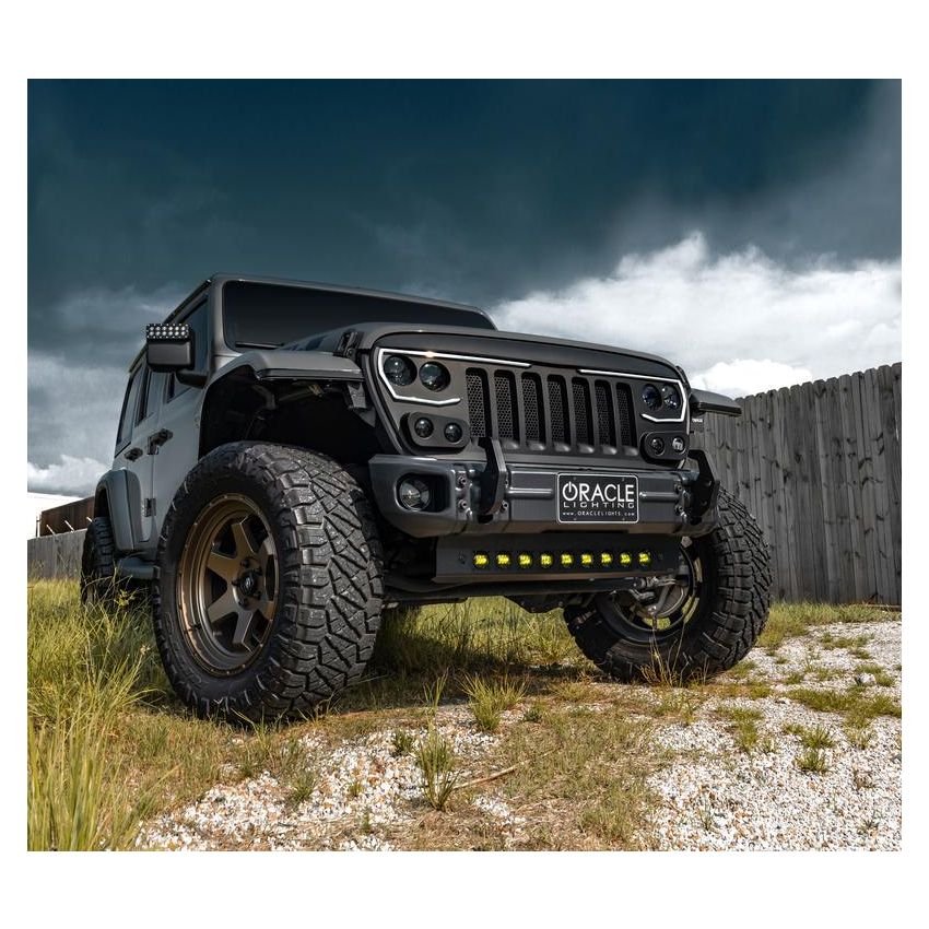 Oracle Lighting 5883-006 Skid Plate w/ Integrated LED Emitters -Jeep Wrangler JL/Gladiator JT-Yellow Lens