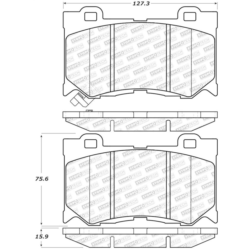 Stoptech 305.13460 Street Select Brake Pads - Front