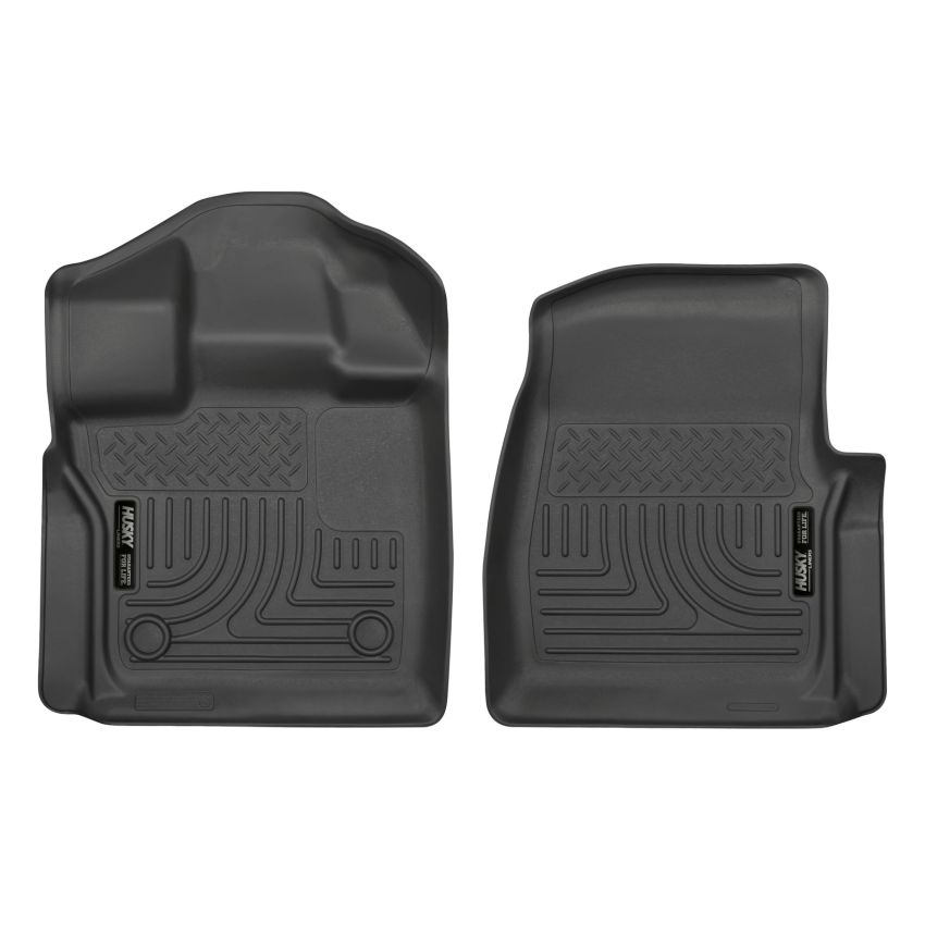 Husky Liners 2015 Ford F-150 Standard Cab Pickup WeatherBeater Front Black Floor Liners