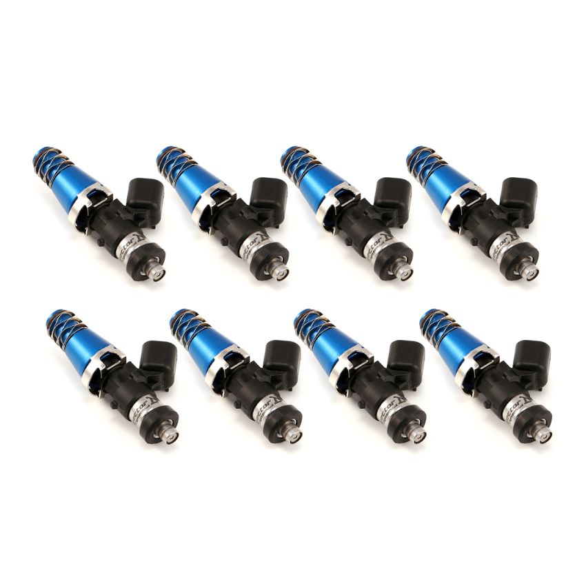 Injector Dynamics ID1050X Injectors 11mm (Blue) Adaptor Tops Denso Lower Cushions (Set of 8)