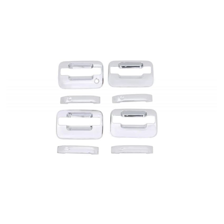 AVS 04-14 Ford F-150 (No Keypad/Passenger Keyhole) Door Handle Covers (4 Door) 8pc Set - Chrome