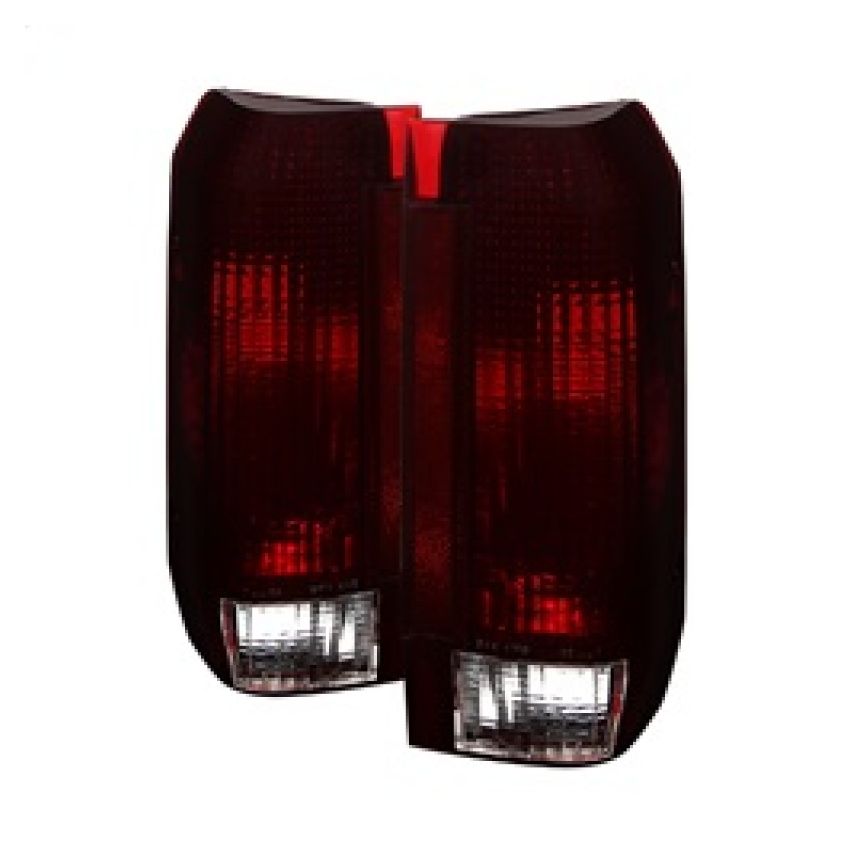 Xtune Ford Bronco F150 F250 F350 F450 92-96 OE Style Tail Lights Red Smoked ALT-JH-FB92-OE-RSM