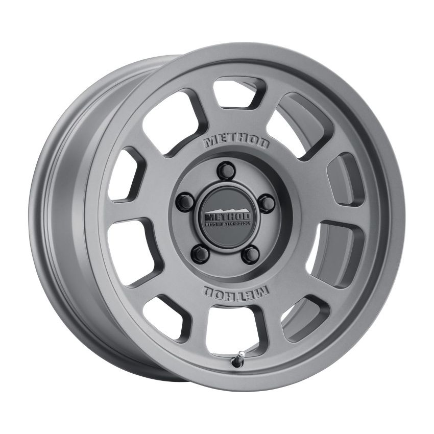 Method MR705 17x8.5 0mm Offset 5x5 71.5mm CB Titanium Wheel