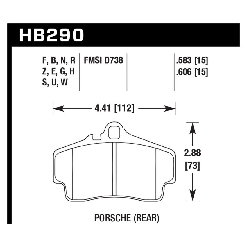 Hawk Performance HB290Z.583 Performance Ceramic Disc Brake Pad
