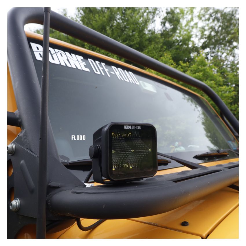Borne Off-Road BNLT-LP33-2S Light Pods (Kit of 2) 3x3 Spot
