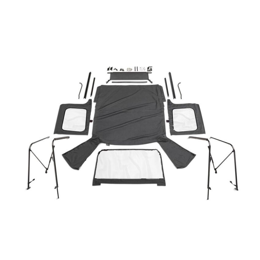 Rampage 68035 86-95 Jeep Wrangler CJ7/YJ Complete Top - Black Diamond