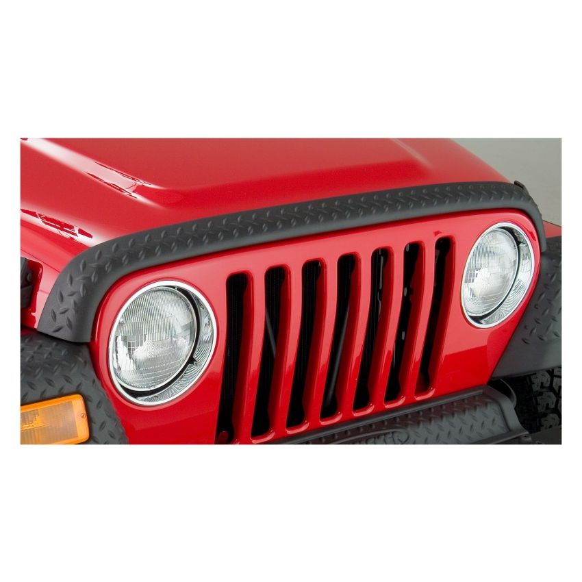 Bushwacker 98-06 Jeep TJ Trail Armor Hood Stone Guard - Black