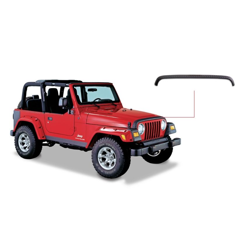 Bushwacker 98-06 Jeep TJ Trail Armor Hood Stone Guard - Black