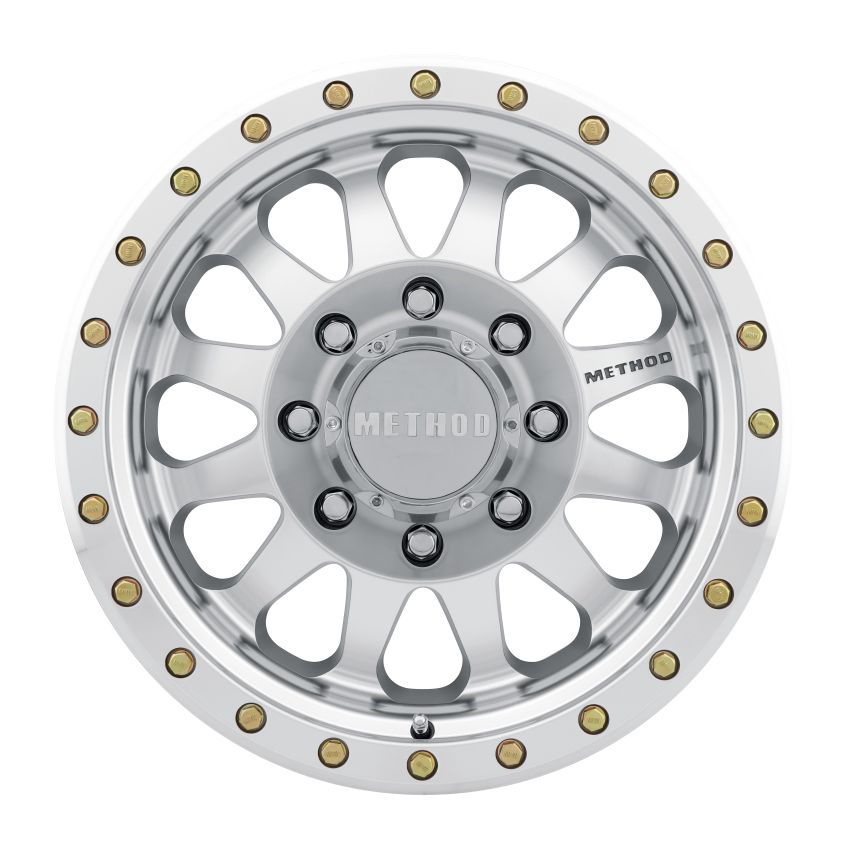 Method Wheels MR30478580300 Method MR304 Double Standard 17x8.5 0mm Offset 8x6.5 130.81mm CB Machined/Clear Coat Wheel